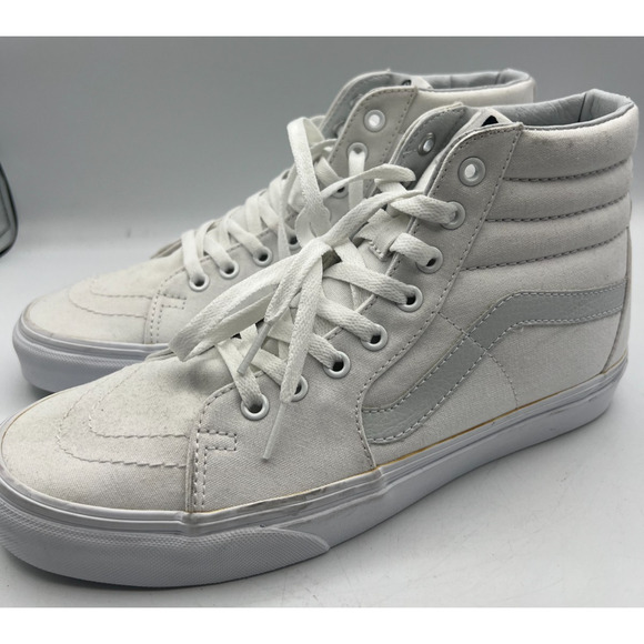 Vans Sk8-Hi Lite Sample White Canvas High Top Shoes Mens 9 Womens 10.5 RARE main image 10